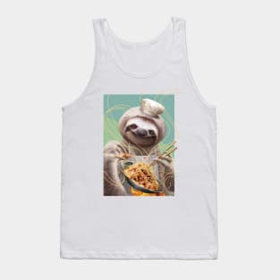 sloth is stir frying noodles Tank Top